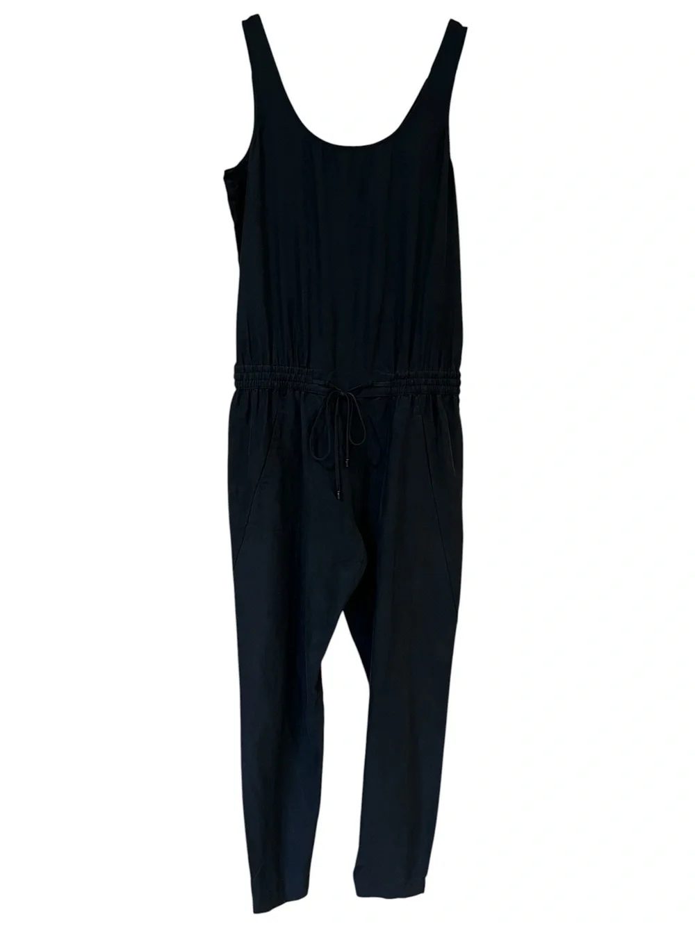 Vince Cupro Tank Jumpsuit Black Size 4 Contemporary Minimalist Sporty Chic